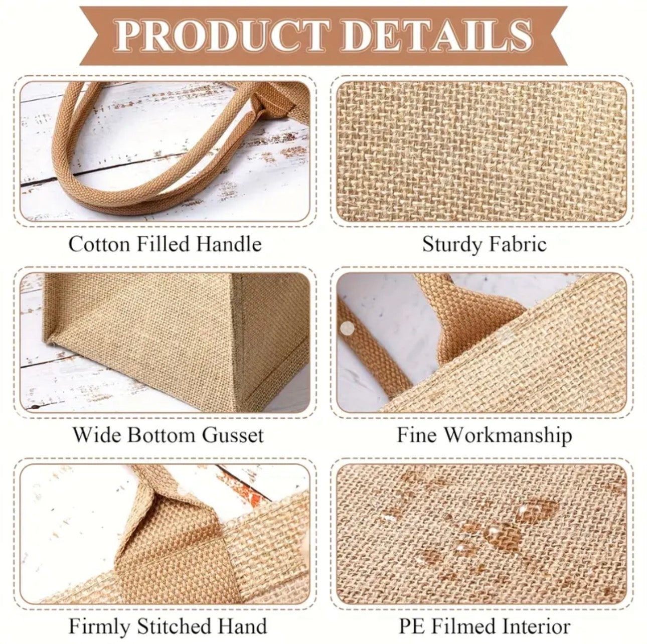 Customized Burlap Bag - Medium