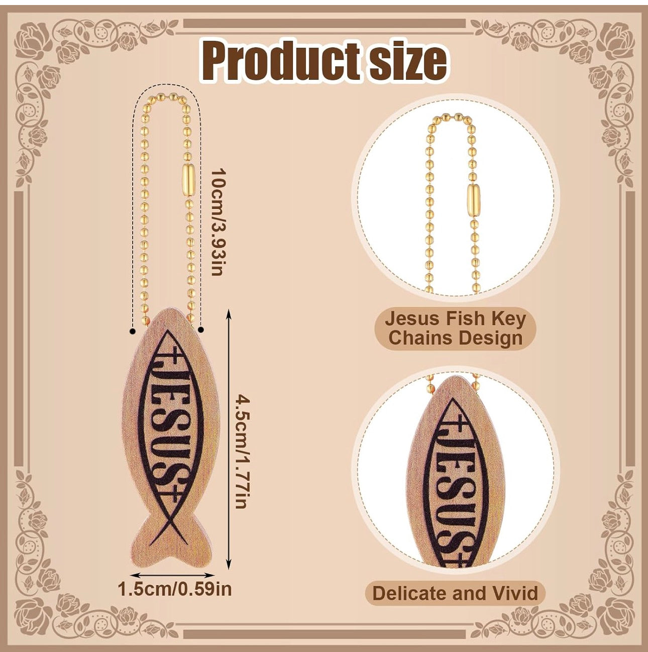 Beaded Chain Wooden Hangings