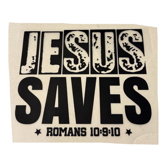 Jesus Saves - Black Graphic