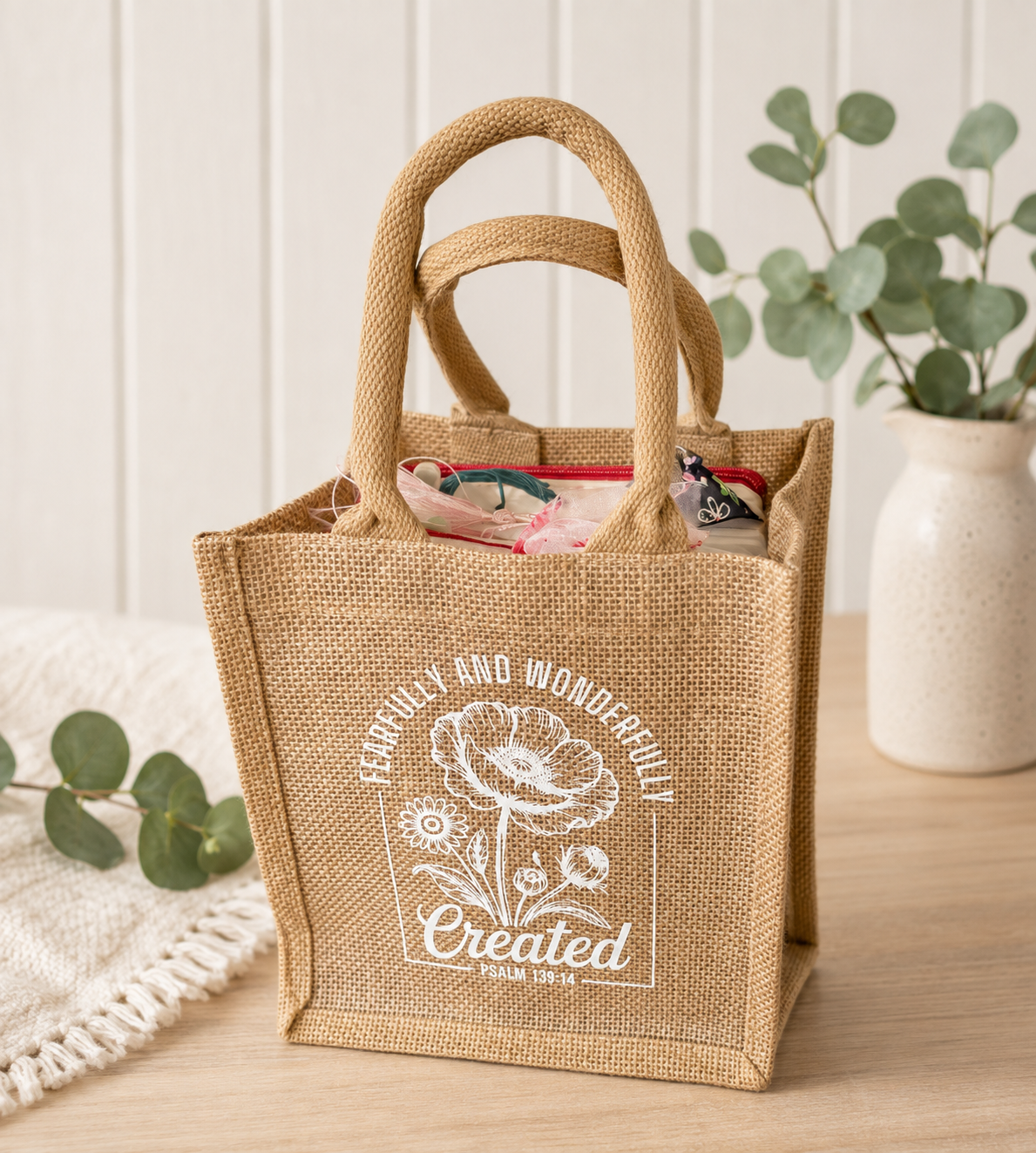 Customized Burlap Bag - Medium
