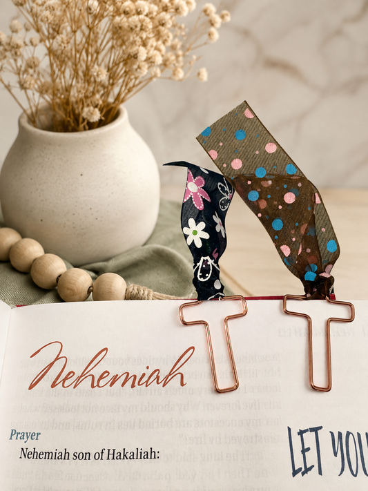 Bible Bookmark Clips with Ribbons