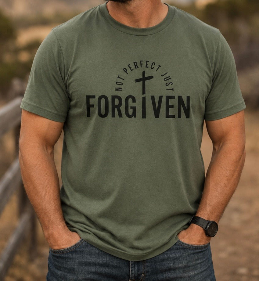 Not Perfect Just FORGIVEN - Black Graphic