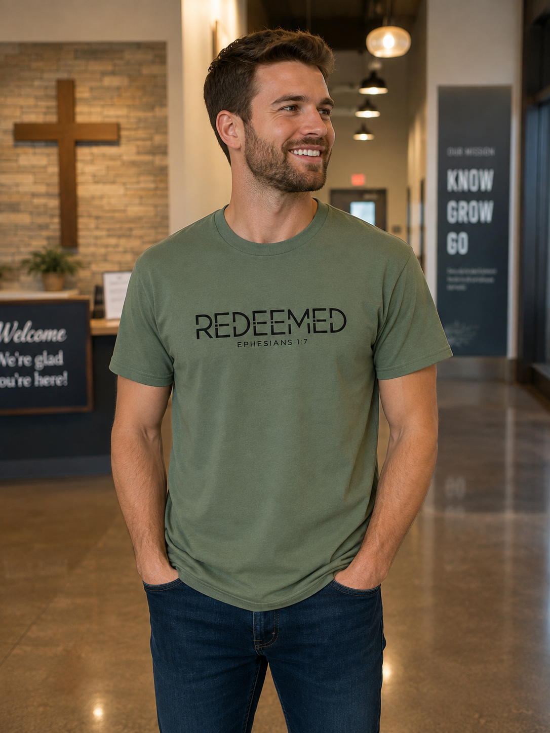 Redeemed - Black Graphic