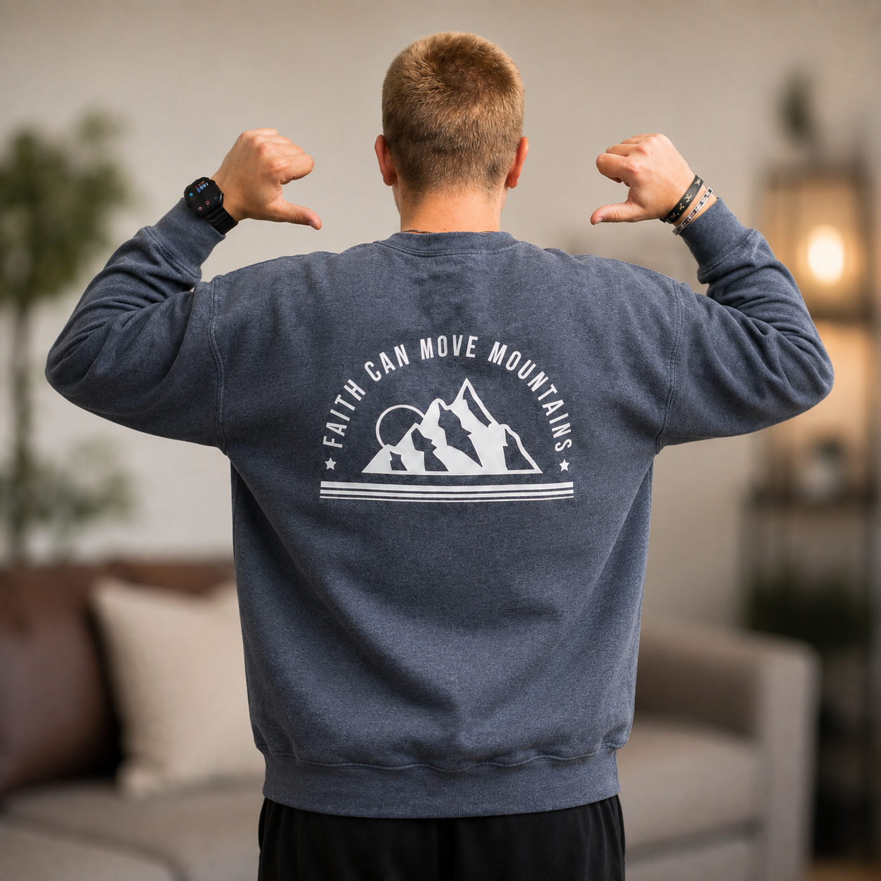 Faith can move mountains - White Graphic