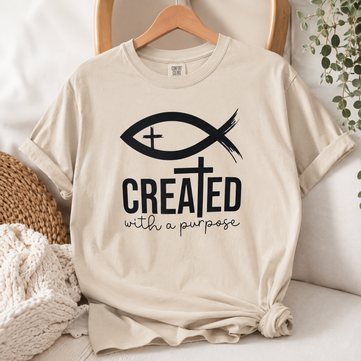 Created With a Purpose - Black Graphic