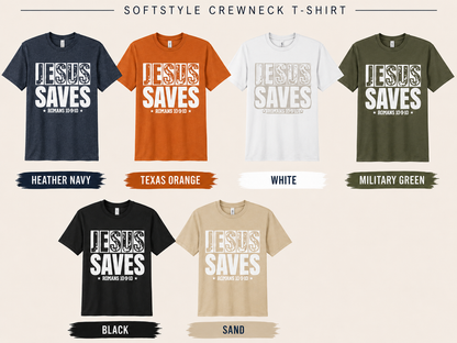 Jesus Saves - White Graphic