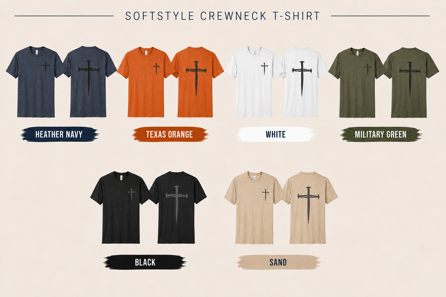 3 Nails Cross - Black Graphic