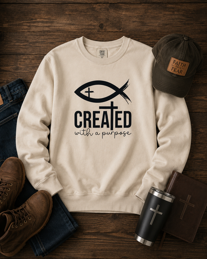 Created with a Purpose - Black Graphic