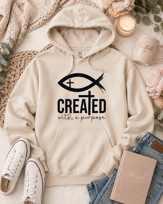 Created with a Purpose - Black Graphic