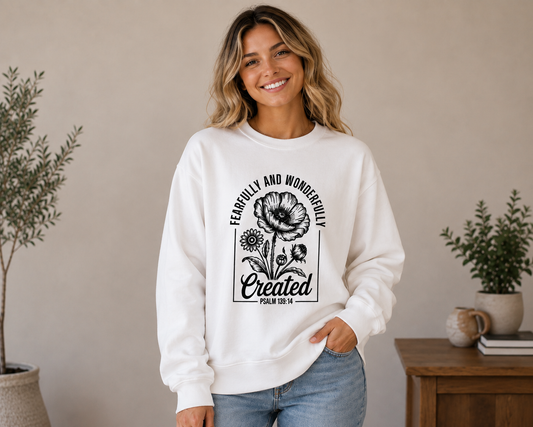 Fearfully & Wonderfully Created - Black Graphic