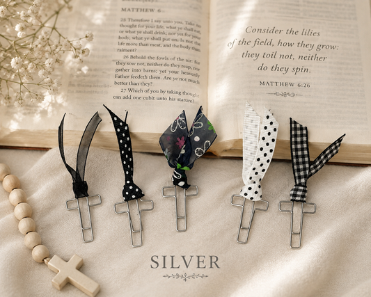 Bible Bookmark Clips with Ribbons