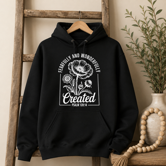 Fearfully & Wonderfully Created - Black Graphic