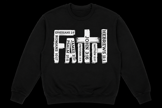 Faith - Verses - Black Graphic