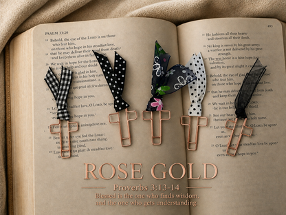 Bible Bookmark Clips with Ribbons