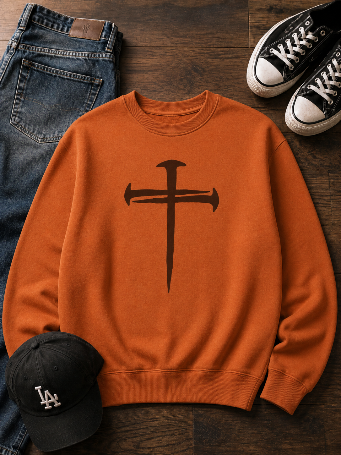 3 Nails Cross - Black Graphic