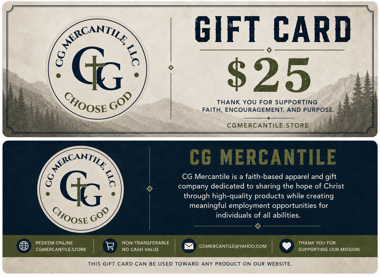 CG Mercantile, LLC Gift Card